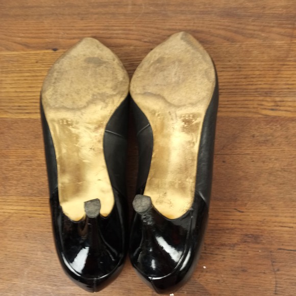 TED BAKER Black Leather Kitten Heel Pumps UK7/US9 - Picture 8 of 11